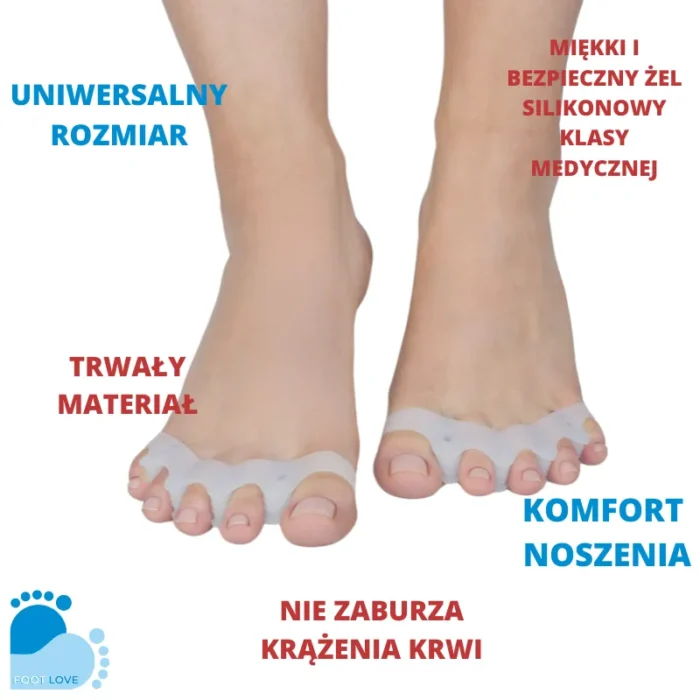 dziurkowany oddychający separator na haluksy