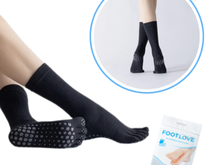 S03 Długie antypoślizgowe skarpetki pięciopalczaste (1 para)